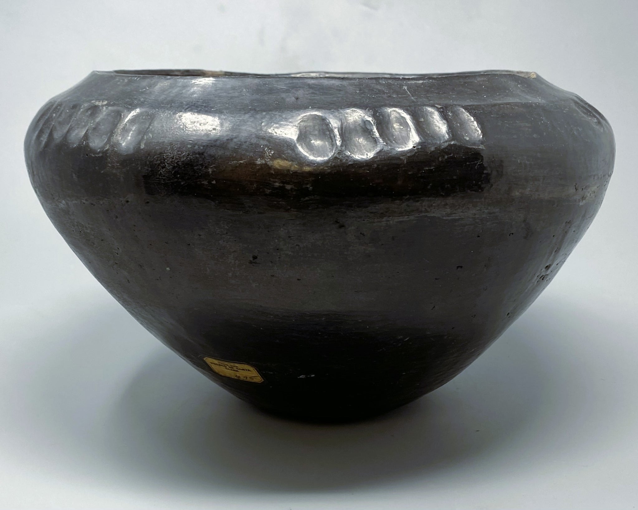 Santa Clara Bowl With Finger Impressions, Late 19th Century