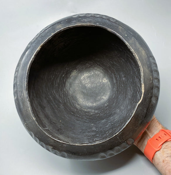 Santa Clara Bowl With Finger Impressions, Late 19th Century