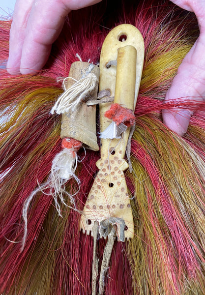 Native American Early Plains Sioux Roach, With Spreader and Original Stand