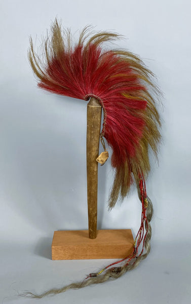 Native American Early Plains Sioux Roach, With Spreader and Original Stand