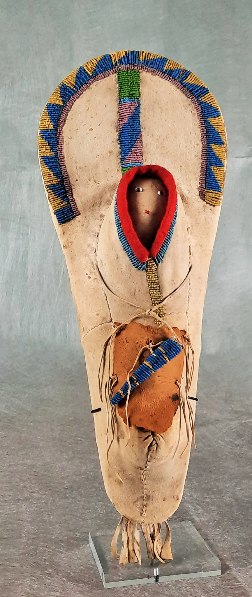 Native American Plateau Beaded Doll Cradle