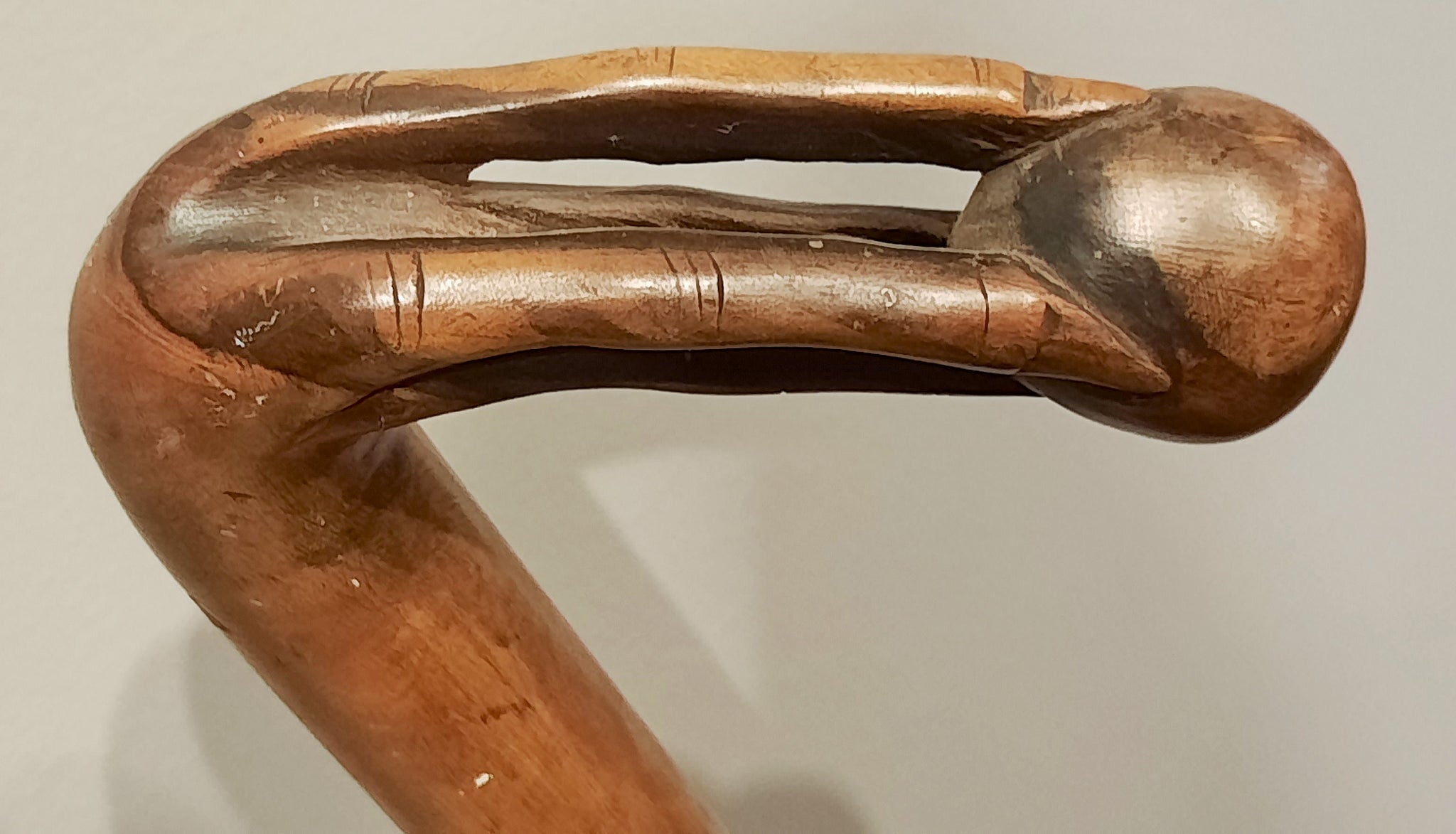 Native American Woodlands Cane  with Ball and Claw Design