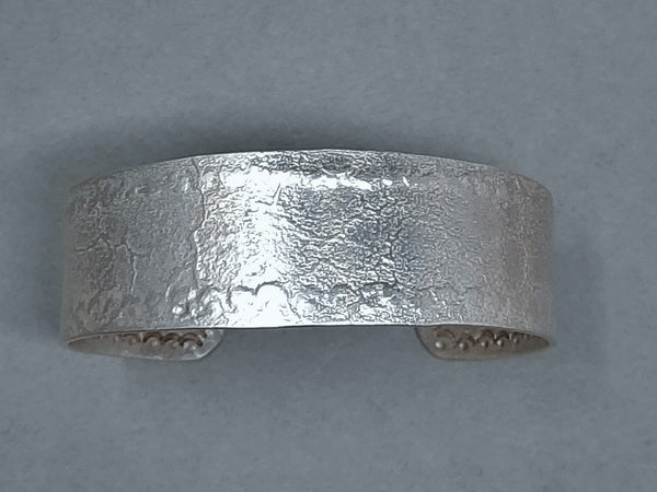 Navajo Silver Cuff Bracelet by Gino Antonio 7/8" Wide