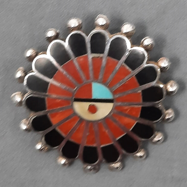 Zuni Multi-Stone Pendant / Brooch April Unkestine
