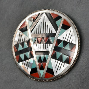 Zuni Multi-Stone Pendant / Brooch Leander & LIsa Othole