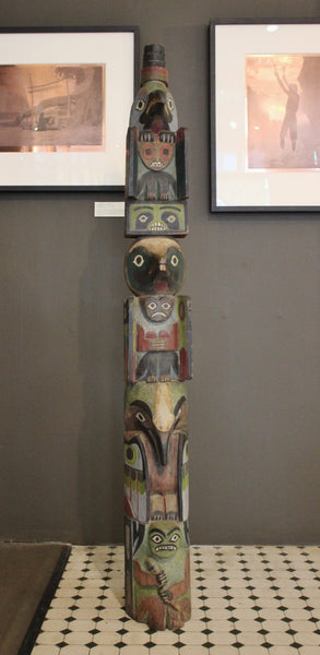 Antique Tlingit Northwest Coast Totem 6 For Sale