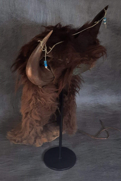 Buffalo Head Dress with Pony Beads for Sale