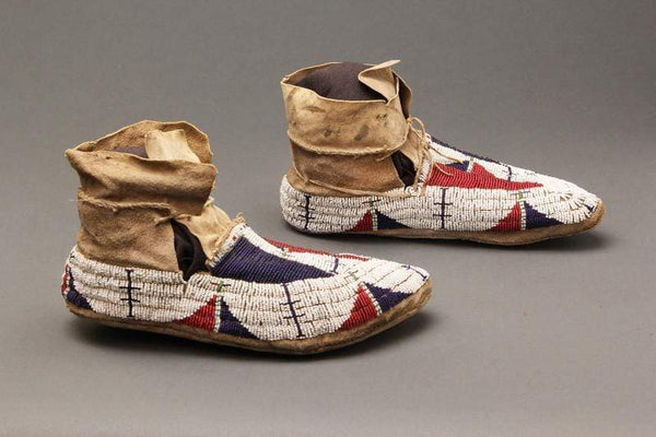 Native American Moccasins Sioux Beaded 