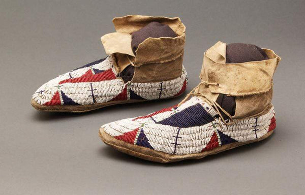 North American Moccasins Beaded Sioux